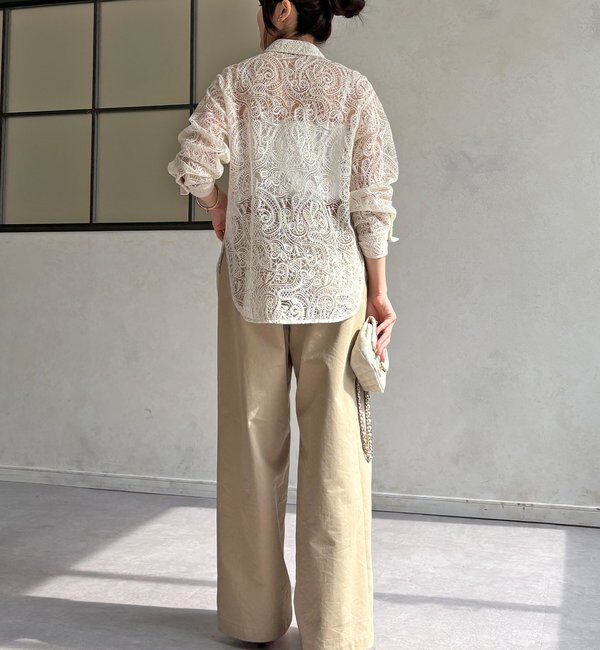  「【WEB限定】ペイズリー柄レースシャツ」|シャツ・ブラウス|