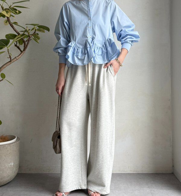  「袖リブペプラムフリルブラウス」|シャツ・ブラウス|