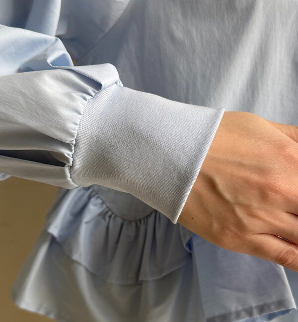  「袖リブペプラムフリルブラウス」|シャツ・ブラウス|