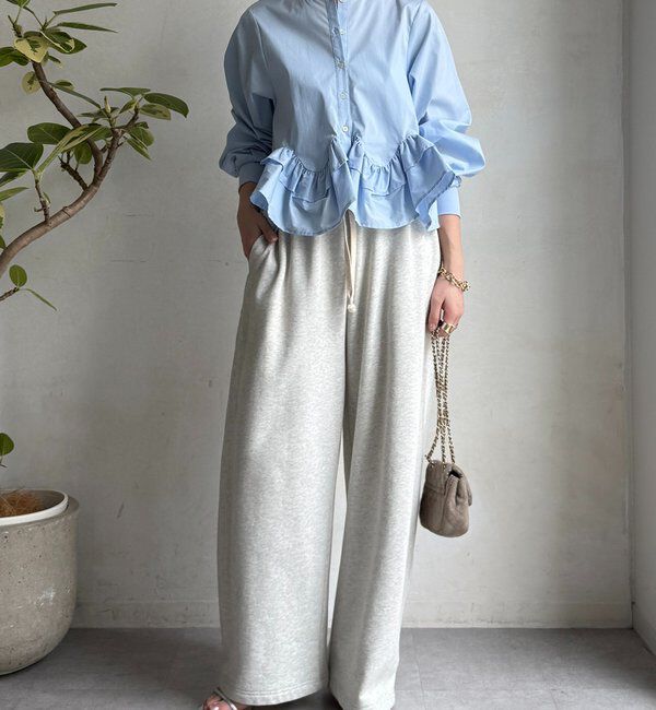  「袖リブペプラムフリルブラウス」|シャツ・ブラウス|