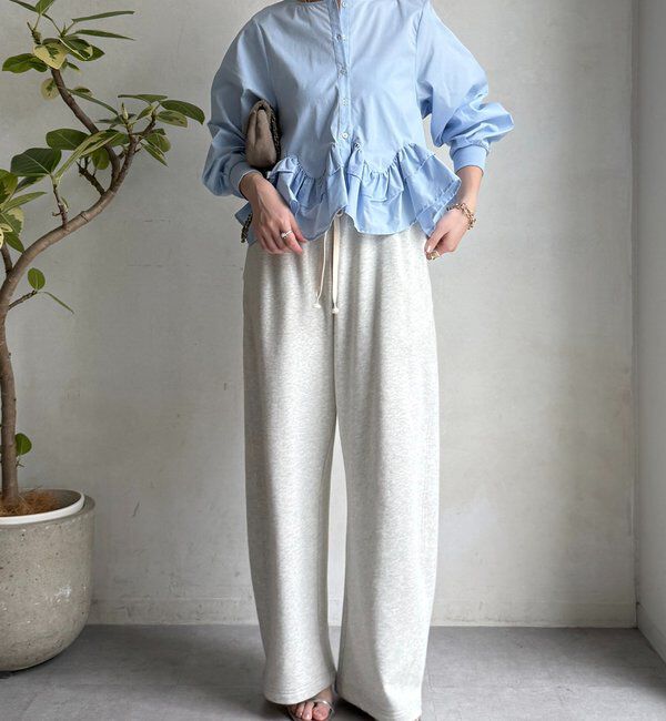  「袖リブペプラムフリルブラウス」|シャツ・ブラウス|