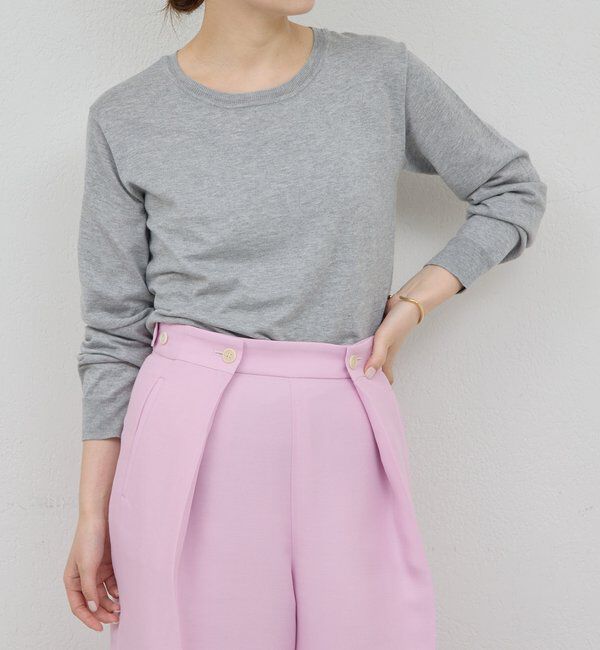  「【HERITANOVUM】シーアイランドコットンプルオーバー」|ニット・セーター|グレー