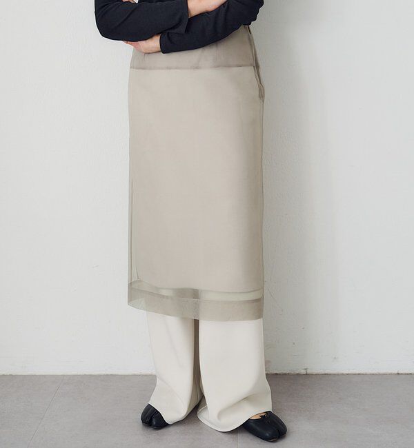  「4WAYダブルレイヤードスカート」|スカート|ベージュ