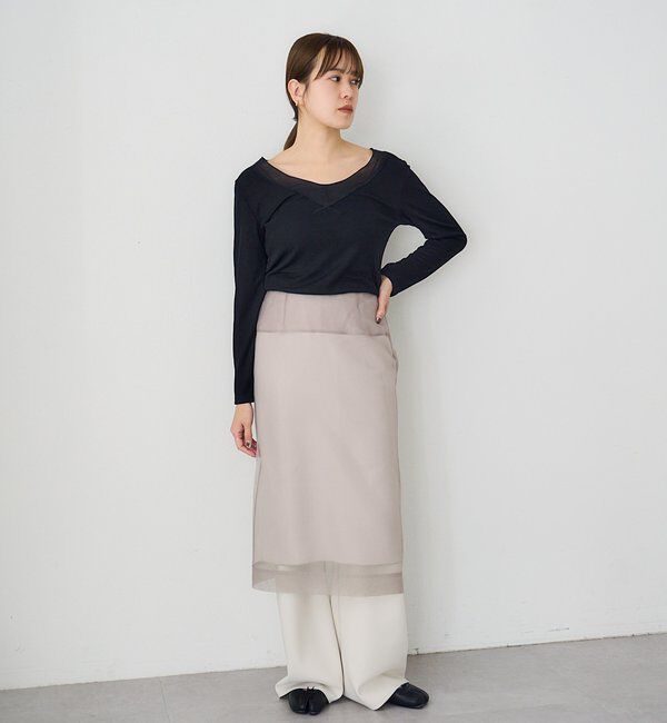  「4WAYダブルレイヤードスカート」|スカート|