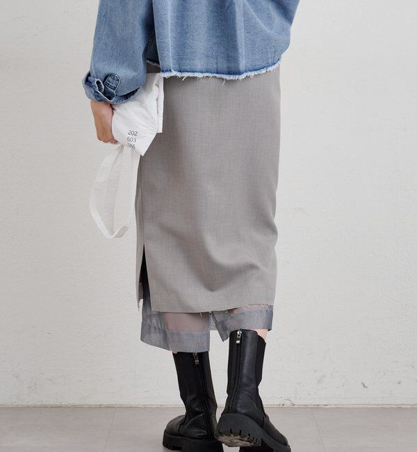  「4WAYダブルレイヤードスカート」|スカート|