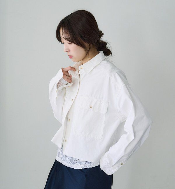  「【26SS予約】デニムオーバーショートシャツ」|シャツ・ブラウス|