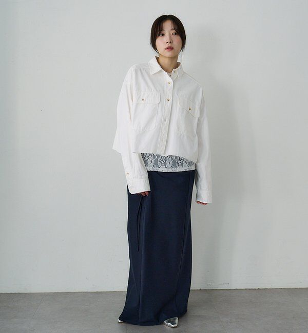  「【26SS予約】デニムオーバーショートシャツ」|シャツ・ブラウス|