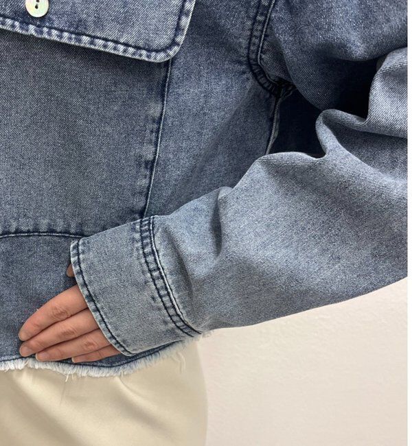  「【26SS予約】デニムオーバーショートシャツ」|シャツ・ブラウス|