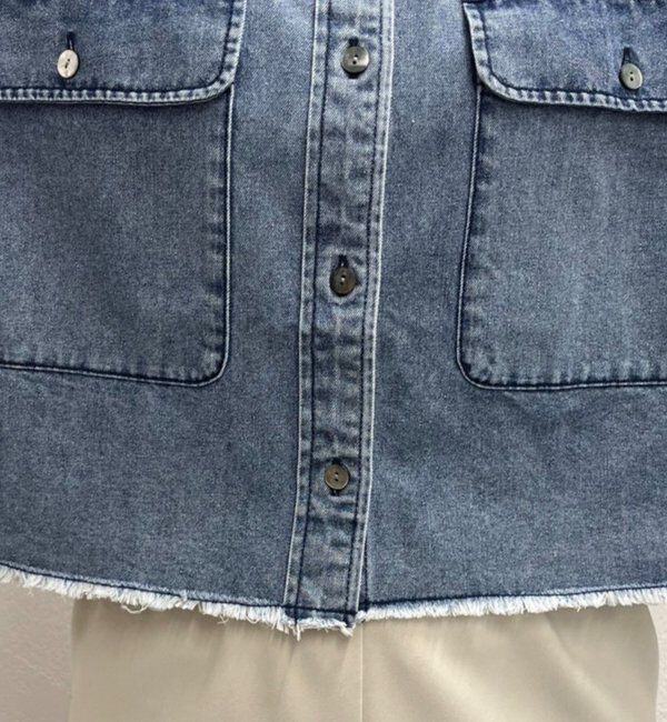  「【26SS予約】デニムオーバーショートシャツ」|シャツ・ブラウス|