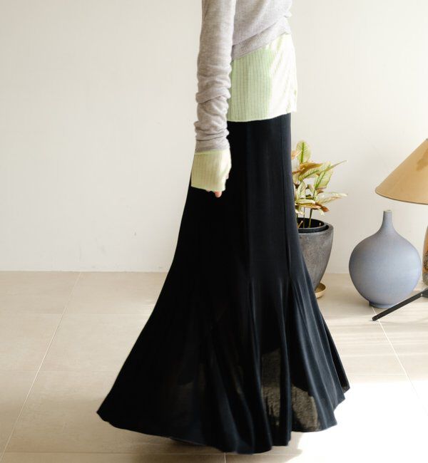  「シアーリブフレアースカート」|スカート|
