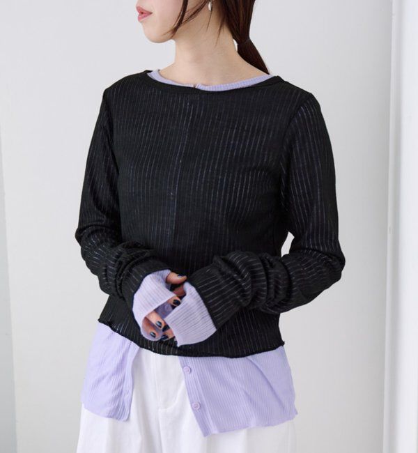  「レイヤードPack Tee」|Tシャツ・カットソー|パープル