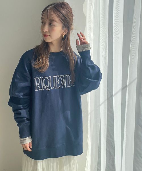 LOWRYS FARM「ラメクルーロングスリーブ」|Tシャツ・カットソー|