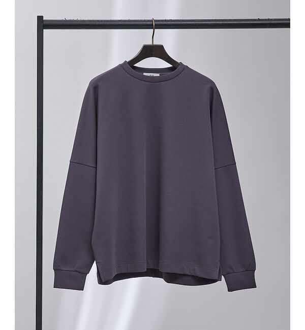 ABAHOUSE「【AH ABAHOUSE】ポンチ ドルマンスリーブ カットソー / スウェット」|スウェット・ジャージ|チャコールグレー