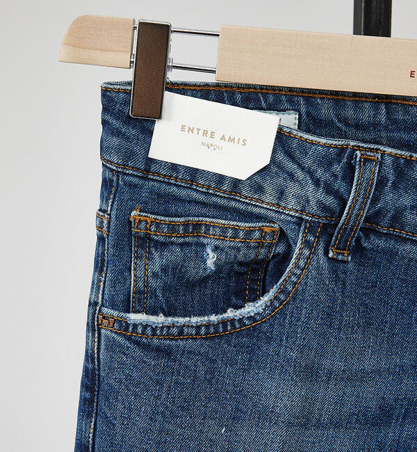 ABAHOUSE「【entre amis】スリムフィット ダメージデニム / 8177」|デニム|