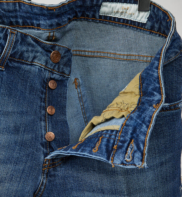 ABAHOUSE「【entre amis】スリムフィット ダメージデニム / 8177」|デニム|