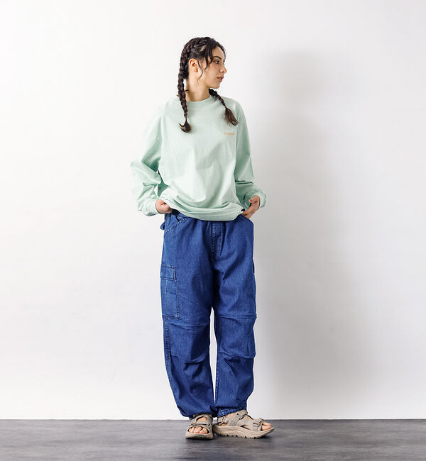 ABAHOUSE「【Lee/リー】フリーサイズ リラックスワイドカーゴパンツ FLeeasy CA」|カーゴ|