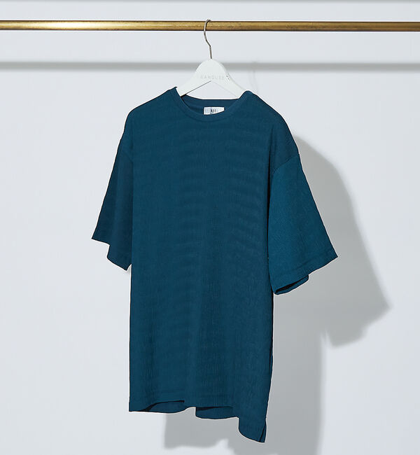 ABAHOUSE「【AH ABAHOUSE】楊柳クルーネック半袖Tシャツ」|Tシャツ・カットソー|ダークグリーン