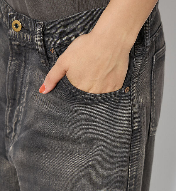 ABAHOUSE「【Johnbull／ジョンブル】ガーメントダイ フレアワイドパンツ／セットアップ」|デニム|