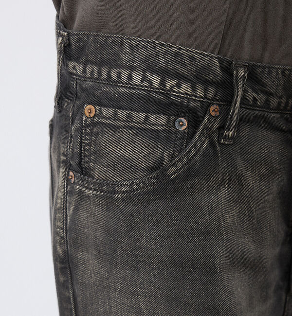 ABAHOUSE「【Johnbull／ジョンブル】ガーメントダイ フレアワイドパンツ／セットアップ」|デニム|