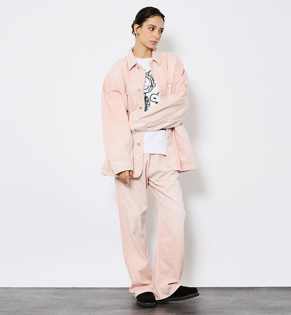 ABAHOUSE「【Johnbull／ジョンブル】ガーメントダイ フレアワイドパンツ／セットアップ」|デニム|