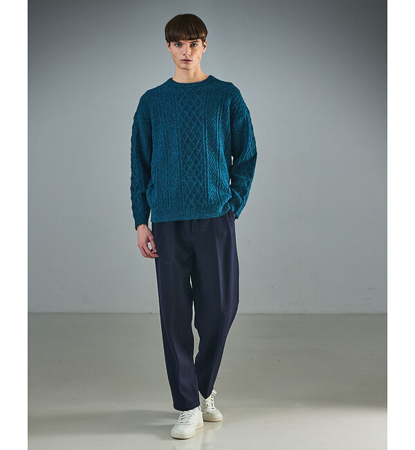 ABAHOUSE「WOOL MIX メランジシャギー アランニット」|ニット・セーター|