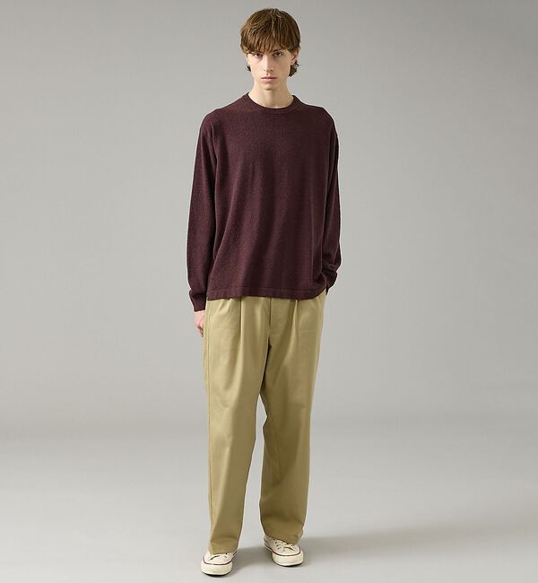 ABAHOUSE「コットンブークレー クルーネックニット」|ニット・セーター|