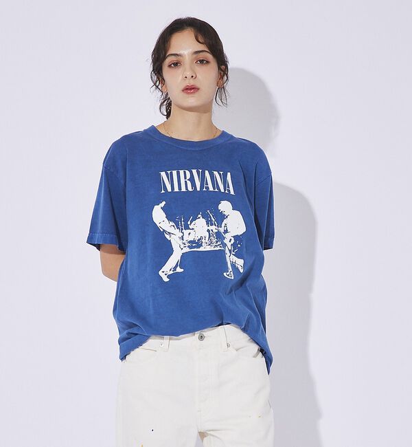 ABAHOUSE「【GOOD ROCK SPEED/グッドロックスピード】NIRVANA TEE」|Tシャツ・カットソー|インディゴ