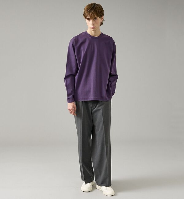 ABAHOUSE「コットンポンチ モダンフィット ボーダーロンT / オーバーサイズ」|Tシャツ・カットソー|