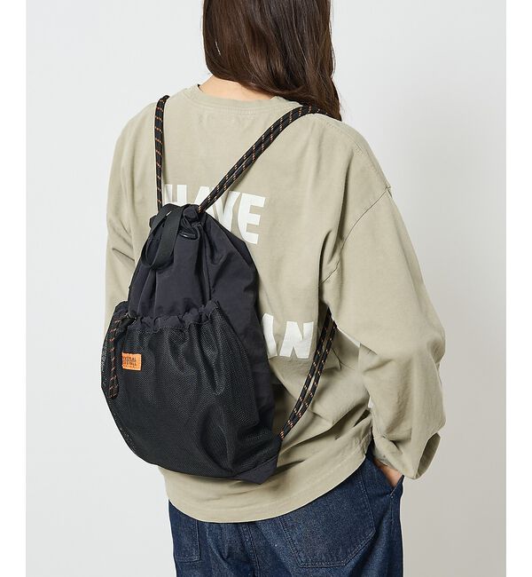 ABAHOUSE「【UNIVERSALOVERALL / ユニバーサルオーバーオール】 フロントメ」|リュック|ブラック