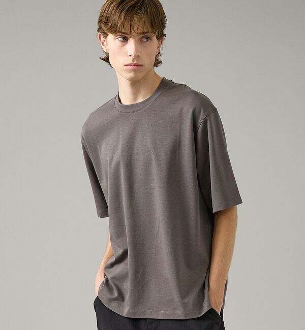 ABAHOUSE「【リバーシブルカラー】ライトポンチ 半袖Tシャツ / リラックスフィット【予約】」|Tシャツ・カットソー|