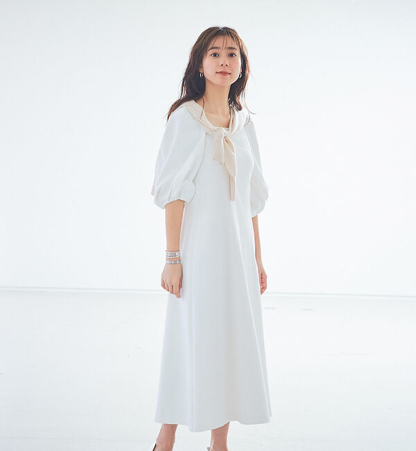 Rouge vif「ボリュームスリーブシェルタリングワンピース」|ワンピース|