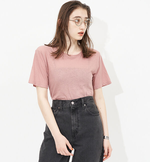 Rouge vif「ナチュラルダイTシャツ」|Tシャツ・カットソー|スモークピンク