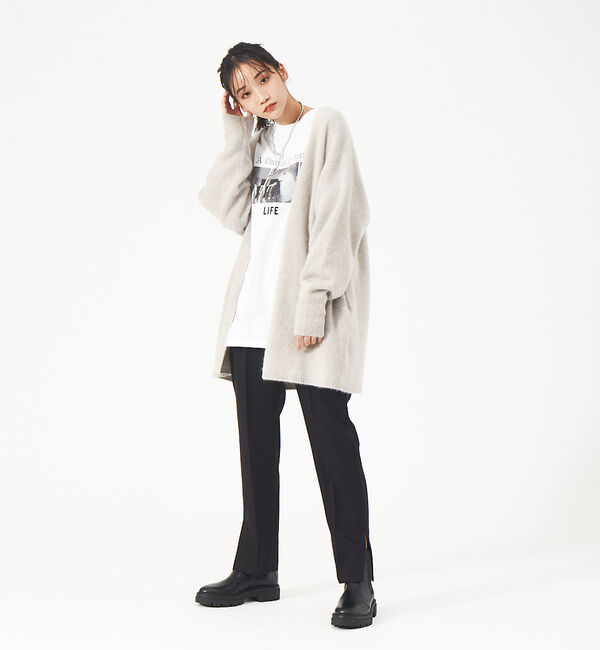 Rouge vif「パウダリーストレッチスリットパンツ」|その他|