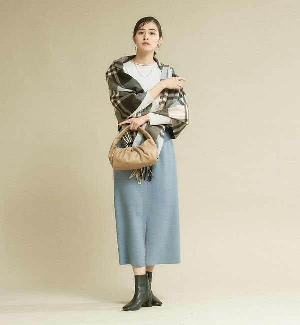 Rouge vif「フェイクメルトンジャージータイトスカート」|スカート|