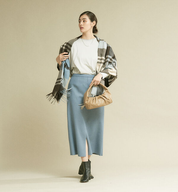 Rouge vif「フェイクメルトンジャージータイトスカート」|スカート|