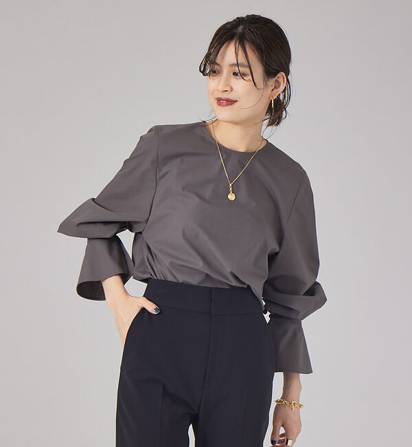 Rouge vif「タックフレアブラウス」|シャツ・ブラウス|