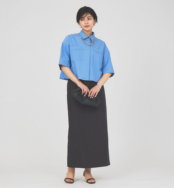 Rouge vif「【セットアップ対応】ヘリンボーンリネンスカート」|スカート|