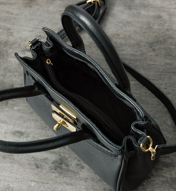 Rouge vif「【AULENTTI/オウレンティ】2WAY レザーミニバッグ / ベルト付きレザ」|ショルダー・メッセンジャー|