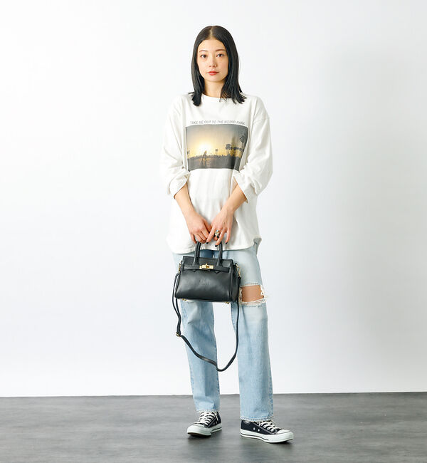 Rouge vif「【AULENTTI/オウレンティ】2WAY レザーミニバッグ / ベルト付きレザ」|ショルダー・メッセンジャー|