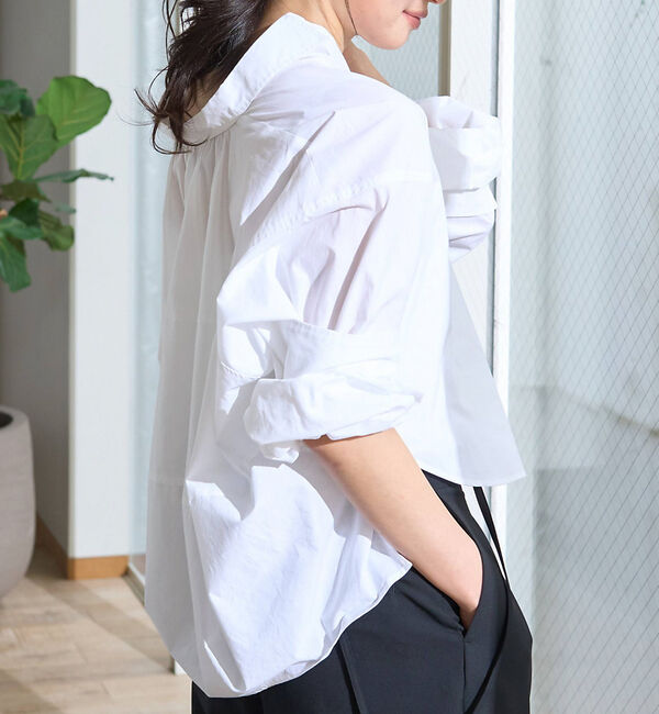 Rouge vif「バックコクーンBIGシャツ」|シャツ・ブラウス|オフホワイト