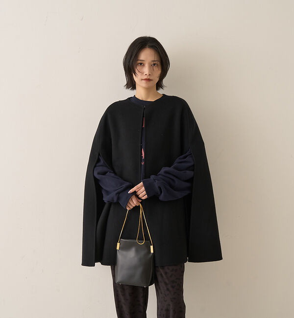 Rouge vif「【ウールSuper110&rsquo;s】リバーマントコート」|ノーカラーコート|