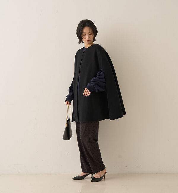 Rouge vif「【ウールSuper110&rsquo;s】リバーマントコート」|ノーカラーコート|