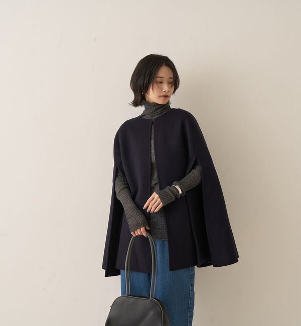 Rouge vif「【ウールSuper110&rsquo;s】リバーマントコート」|ノーカラーコート|