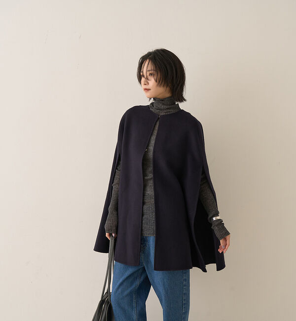 Rouge vif「【ウールSuper110&rsquo;s】リバーマントコート」|ノーカラーコート|