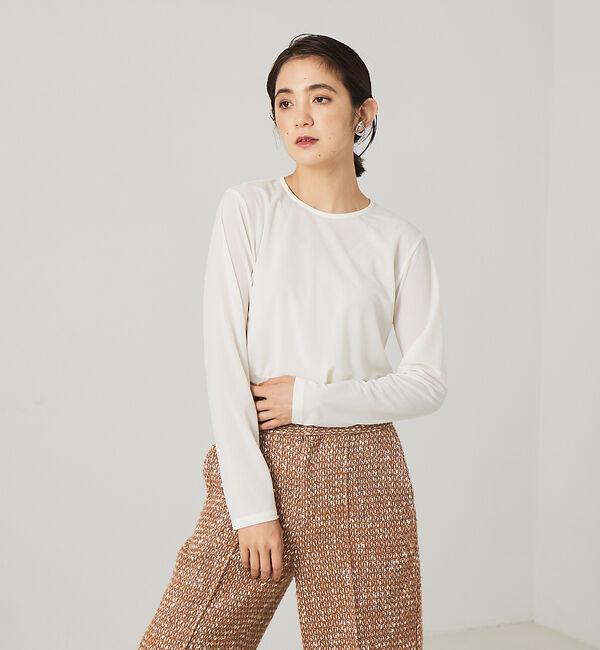 qualite「シアクルーカットソー」|Tシャツ・カットソー|オフホワイト