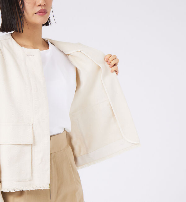 qualite「コットンヘンプフォルムブルゾン」|ブルゾン・スタジャン|