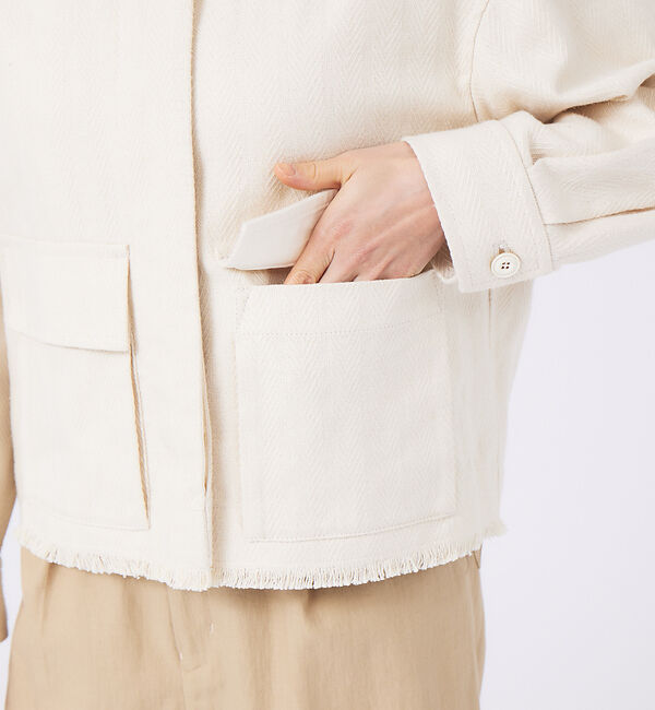 qualite「コットンヘンプフォルムブルゾン」|ブルゾン・スタジャン|