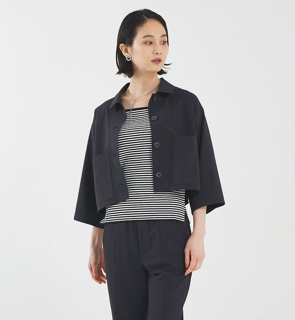 qualite「【セットアップ対応】2WAYストレッチシャツブルゾン」|ブルゾン・スタジャン|