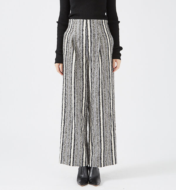 qualite「ループストライプワイドパンツ」|その他|