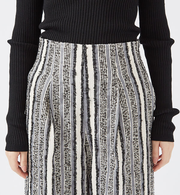 qualite「ループストライプワイドパンツ」|その他|